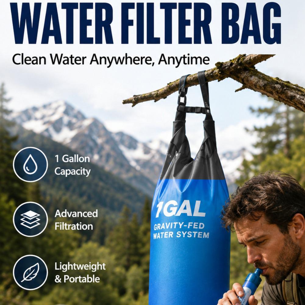 1 Gal Gravity Water Filter Bag - Outdoor Adventure Backpack review and price